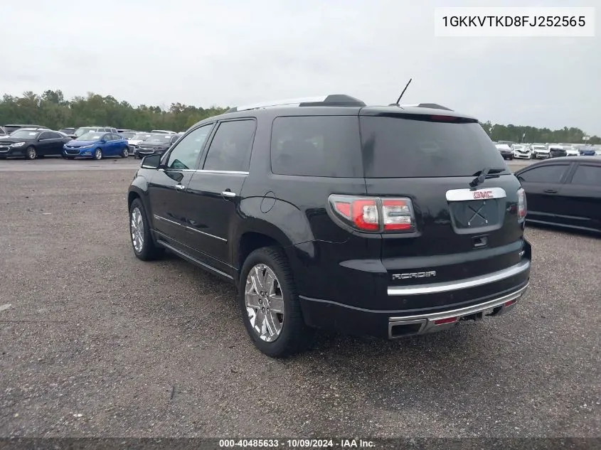 2015 GMC Acadia Denali VIN: 1GKKVTKD8FJ252565 Lot: 40485633