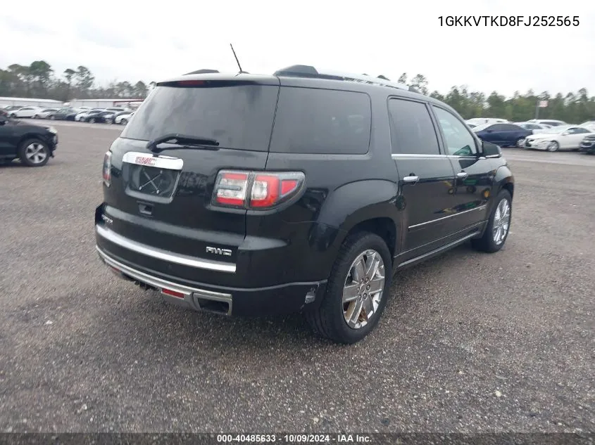 2015 GMC Acadia Denali VIN: 1GKKVTKD8FJ252565 Lot: 40485633