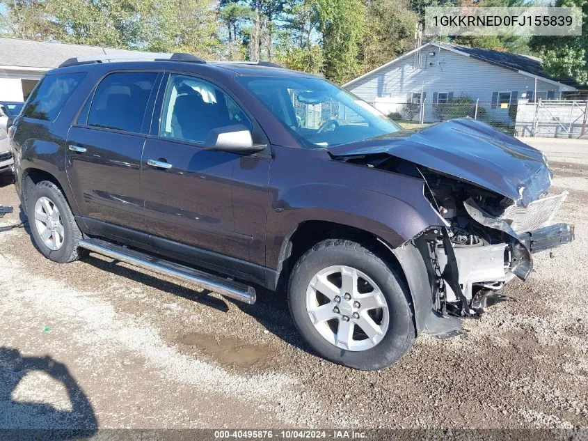 2015 GMC Acadia Sle-1 VIN: 1GKKRNED0FJ155839 Lot: 40495876