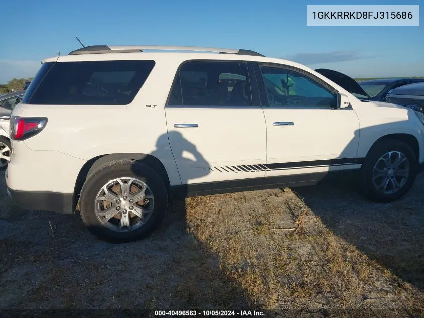 2015 GMC Acadia Slt-1 VIN: 1GKKRRKD8FJ315686 Lot: 40496563