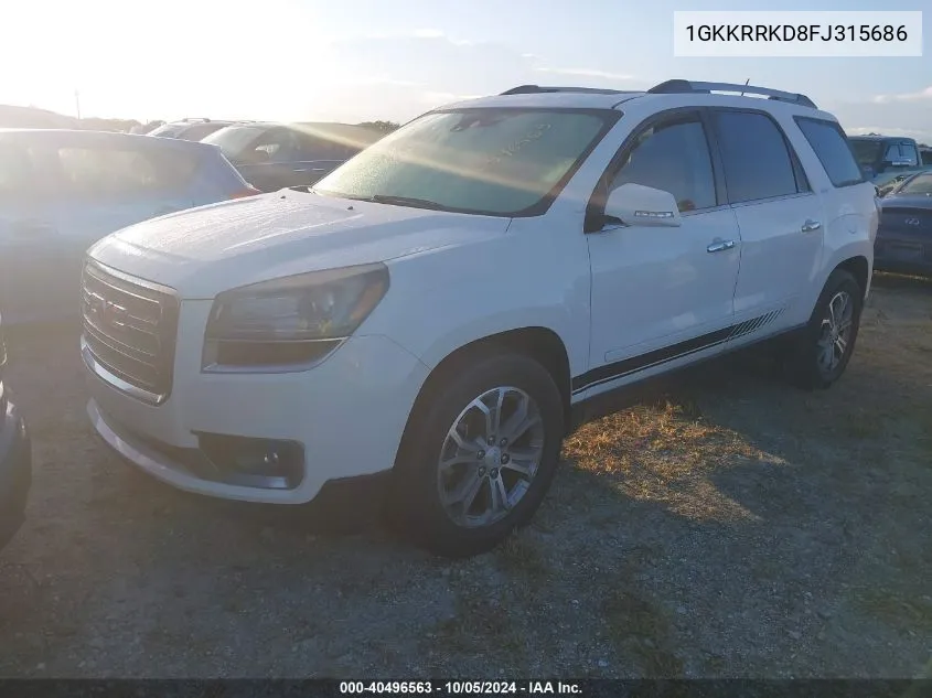 2015 GMC Acadia Slt-1 VIN: 1GKKRRKD8FJ315686 Lot: 40496563