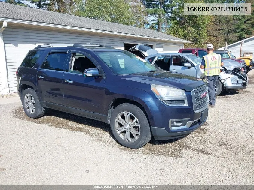 2015 GMC Acadia Slt1 Fwd Slt-1 VIN: 1GKKRRKD2FJ310435 Lot: 40504600