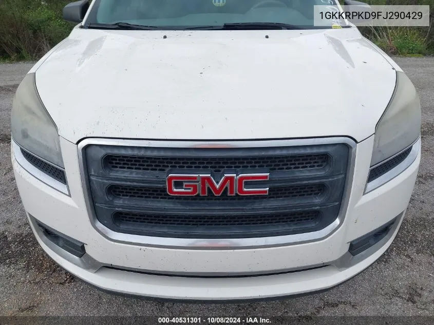 2015 GMC Acadia Sle-2 VIN: 1GKKRPKD9FJ290429 Lot: 40531301