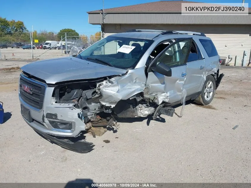 2015 GMC Acadia Sle VIN: 1GKKVPKD2FJ390240 Lot: 40560978