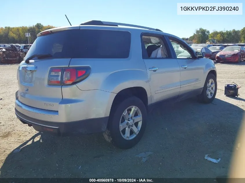 2015 GMC Acadia Sle VIN: 1GKKVPKD2FJ390240 Lot: 40560978