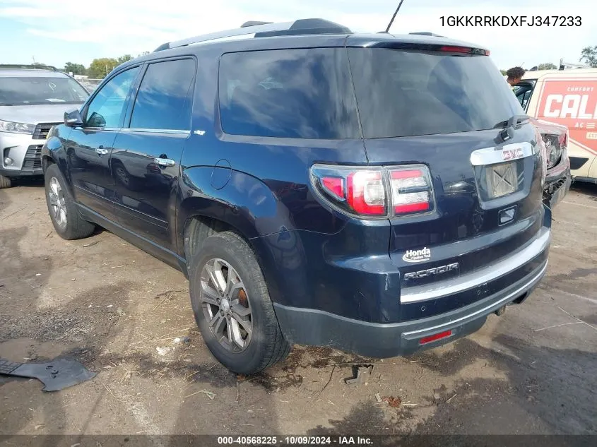 2015 GMC Acadia Slt-1 VIN: 1GKKRRKDXFJ347233 Lot: 40568225