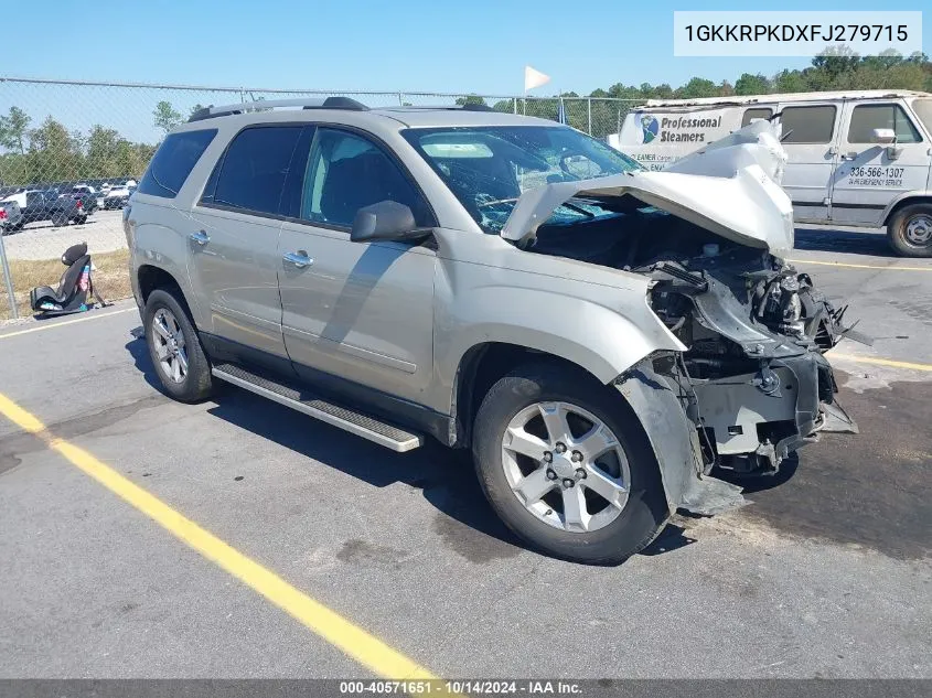 2015 GMC Acadia Sle-2 VIN: 1GKKRPKDXFJ279715 Lot: 40571651