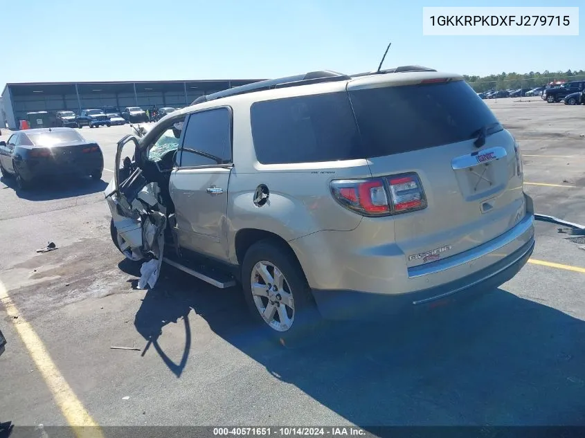 2015 GMC Acadia Sle-2 VIN: 1GKKRPKDXFJ279715 Lot: 40571651