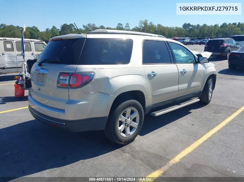 2015 GMC Acadia Sle-2 VIN: 1GKKRPKDXFJ279715 Lot: 40571651