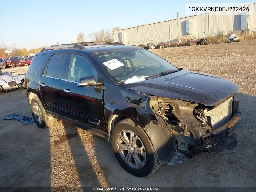 2015 GMC Acadia Slt-1 VIN: 1GKKVRKD0FJ232426 Lot: 40643970