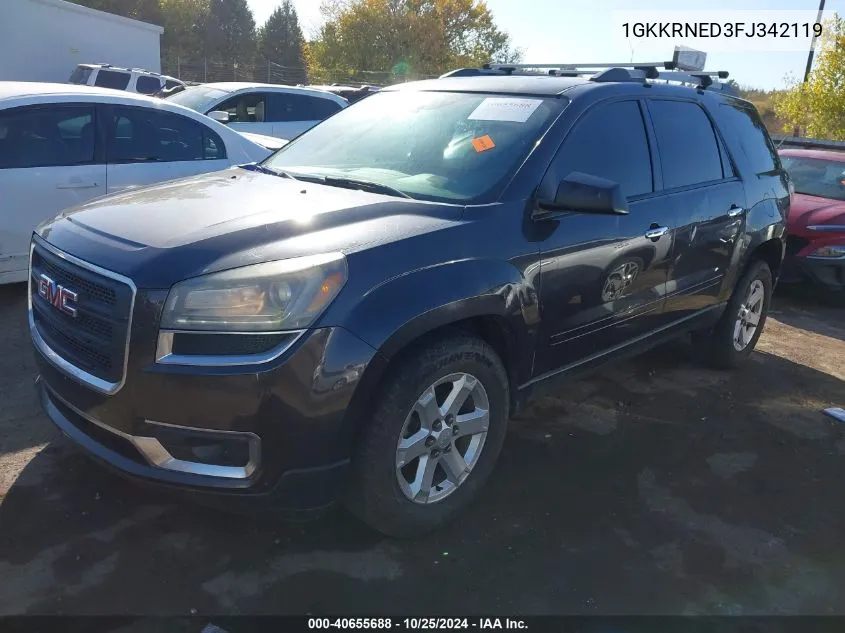 2015 GMC Acadia Sle-1 VIN: 1GKKRNED3FJ342119 Lot: 40655688