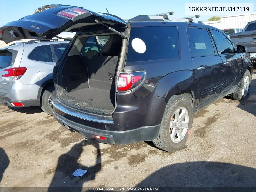 2015 GMC Acadia Sle-1 VIN: 1GKKRNED3FJ342119 Lot: 40655688