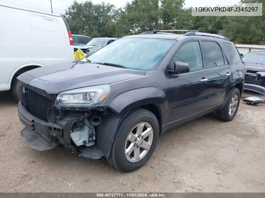 2015 GMC Acadia Sle-2 VIN: 1GKKVPKD4FJ345297 Lot: 40727711