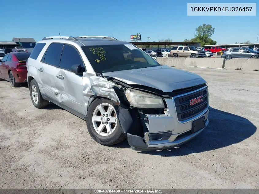 2015 GMC Acadia Sle-2 VIN: 1GKKVPKD4FJ326457 Lot: 40784430