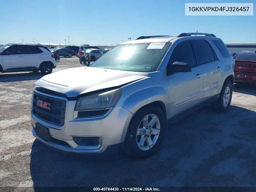 2015 GMC Acadia Sle-2 VIN: 1GKKVPKD4FJ326457 Lot: 40784430