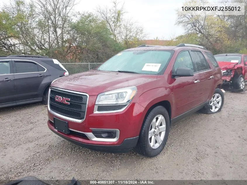 2015 GMC Acadia Sle-2 VIN: 1GKKRPKDXFJ255012 Lot: 40851307