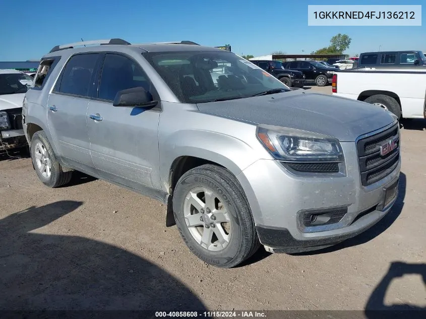 2015 GMC Acadia Sle-1 VIN: 1GKKRNED4FJ136212 Lot: 40858608