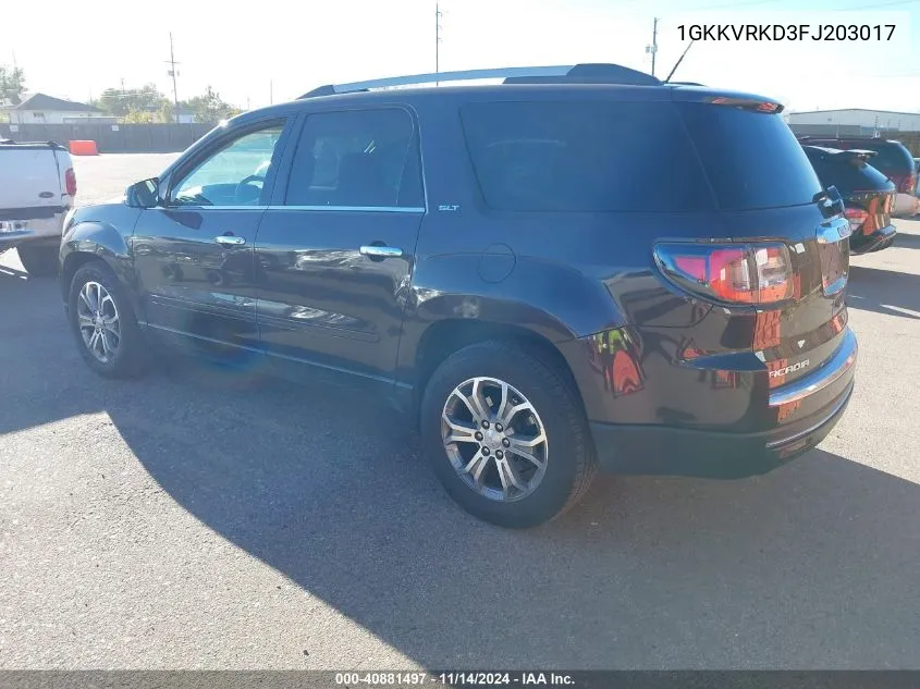 2015 GMC Acadia Slt-1 VIN: 1GKKVRKD3FJ203017 Lot: 40881497