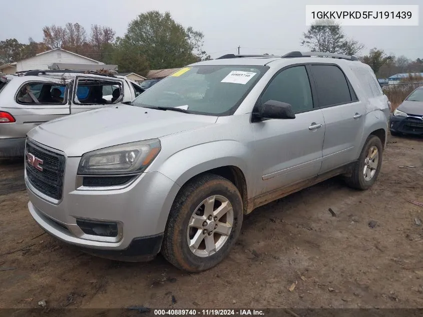 2015 GMC Acadia Sle-2 VIN: 1GKKVPKD5FJ191439 Lot: 40889740