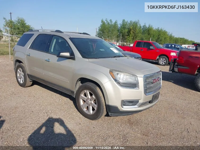 2015 GMC Acadia Sle-2 VIN: 1GKKRPKD6FJ163430 Lot: 40892009