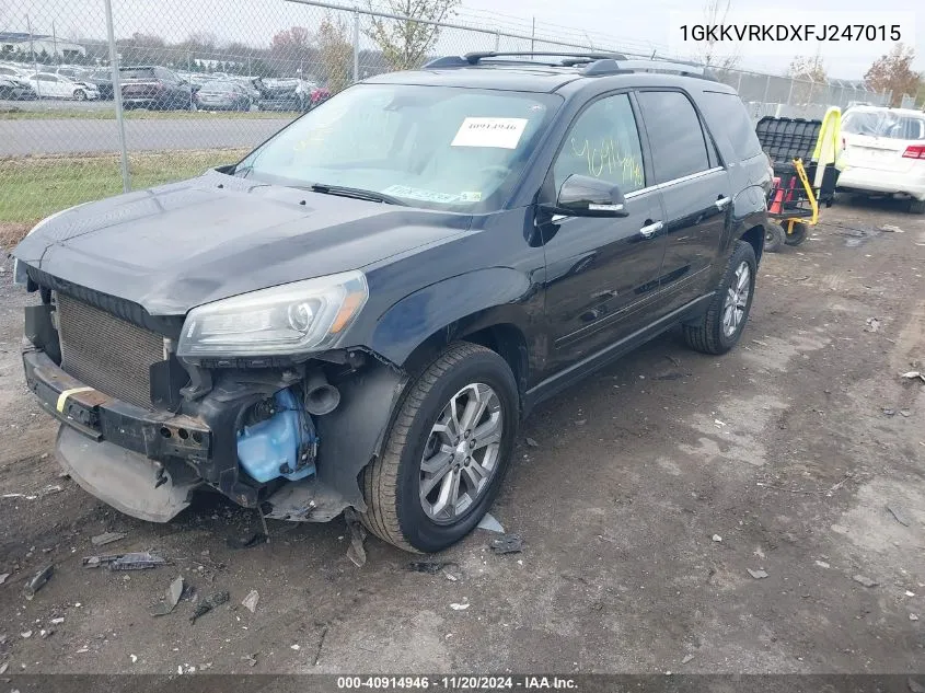 2015 GMC Acadia Slt-1 VIN: 1GKKVRKDXFJ247015 Lot: 40914946