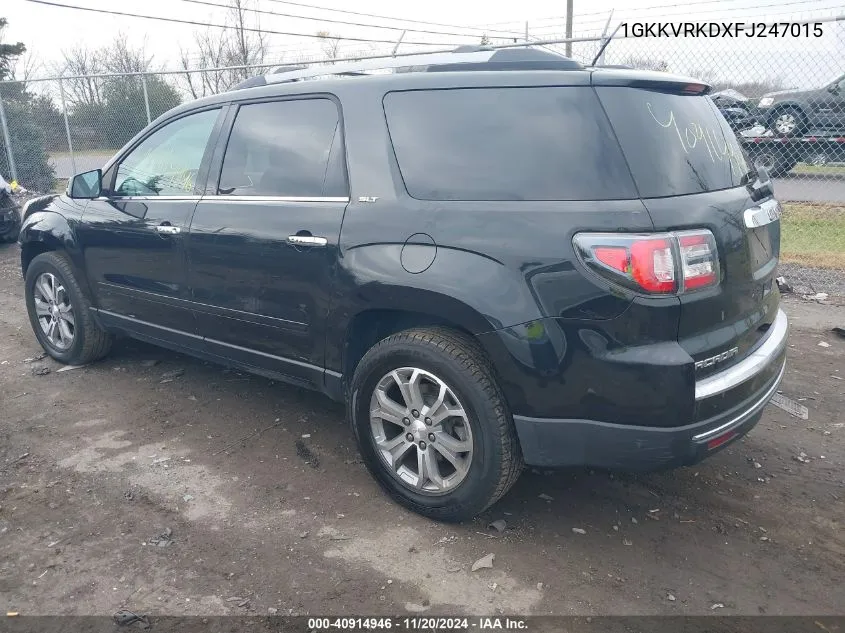 2015 GMC Acadia Slt-1 VIN: 1GKKVRKDXFJ247015 Lot: 40914946