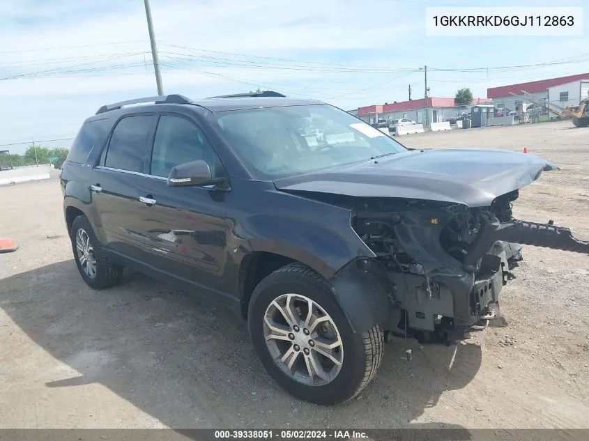 2016 GMC Acadia Slt-1 VIN: 1GKKRRKD6GJ112863 Lot: 39338051