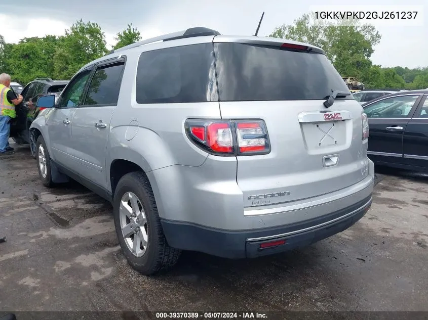 1GKKVPKD2GJ261237 2016 GMC Acadia Sle-2