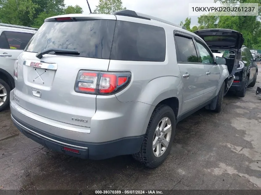 1GKKVPKD2GJ261237 2016 GMC Acadia Sle-2