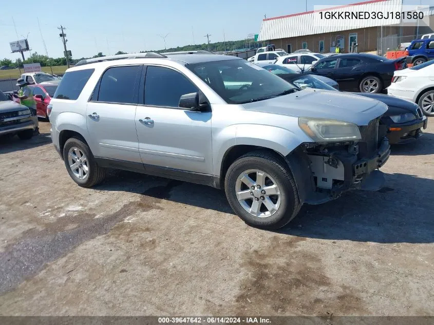 2016 GMC Acadia Sle-1 VIN: 1GKKRNED3GJ181580 Lot: 39647642