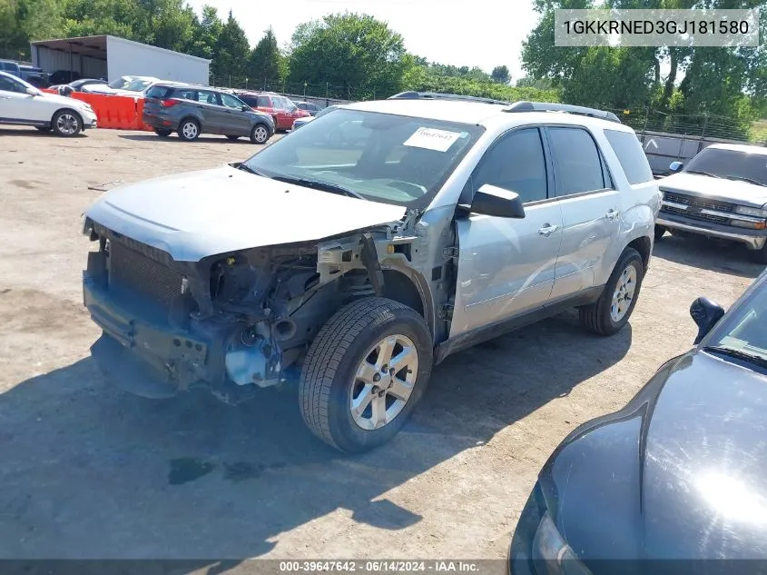 2016 GMC Acadia Sle-1 VIN: 1GKKRNED3GJ181580 Lot: 39647642