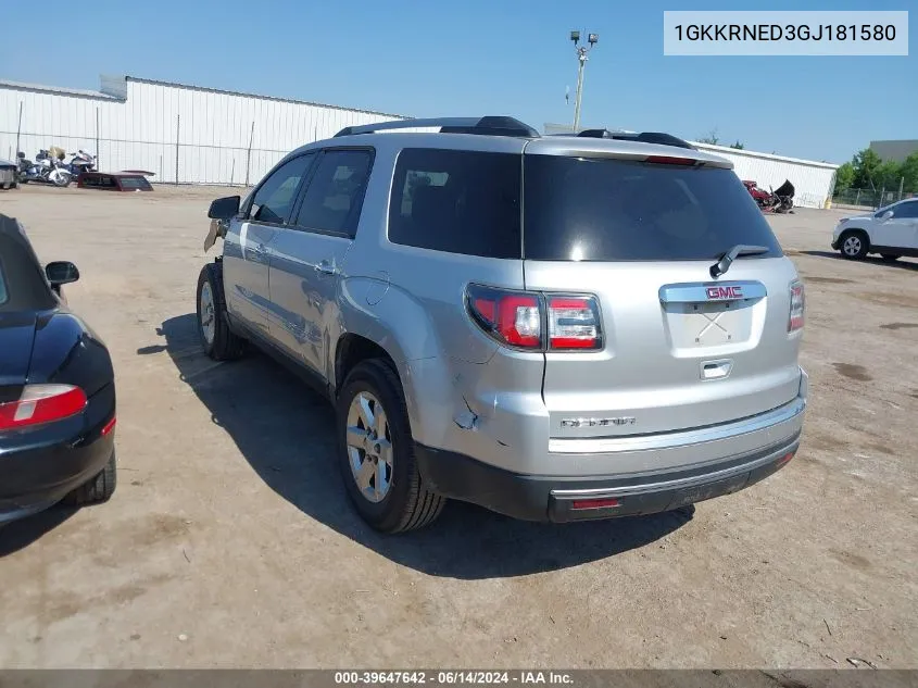 2016 GMC Acadia Sle-1 VIN: 1GKKRNED3GJ181580 Lot: 39647642