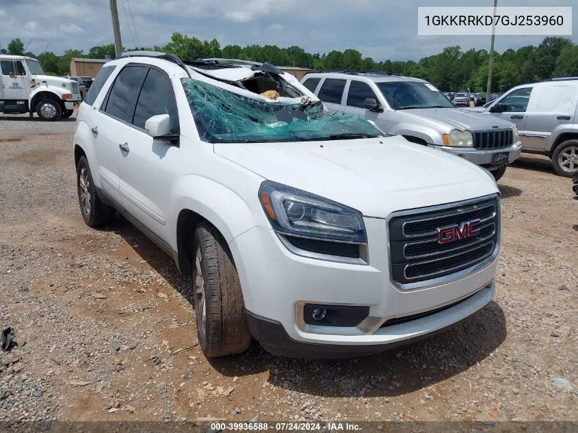 1GKKRRKD7GJ253960 2016 GMC Acadia Slt-1