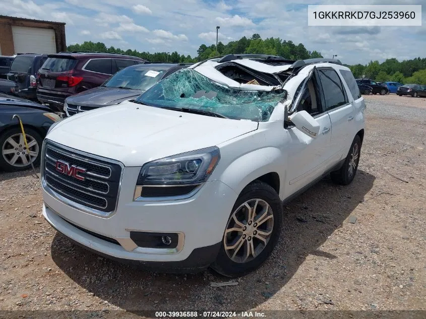 1GKKRRKD7GJ253960 2016 GMC Acadia Slt-1