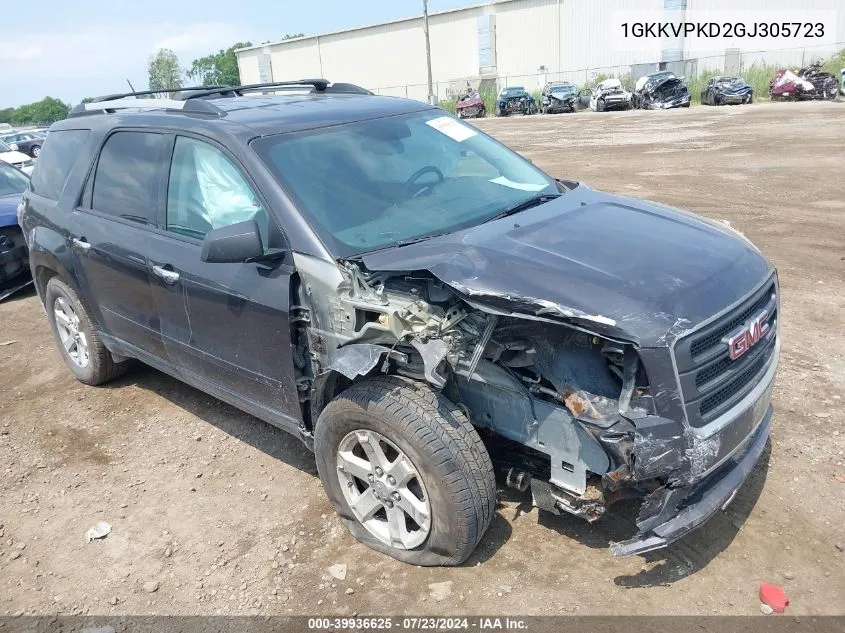 2016 GMC Acadia Sle-2 VIN: 1GKKVPKD2GJ305723 Lot: 39936625