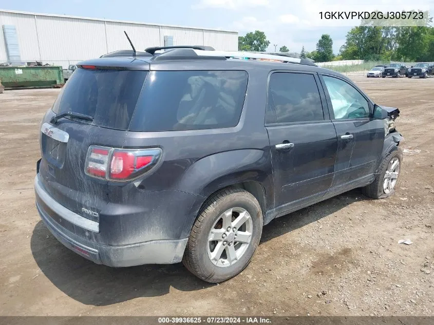 2016 GMC Acadia Sle-2 VIN: 1GKKVPKD2GJ305723 Lot: 39936625