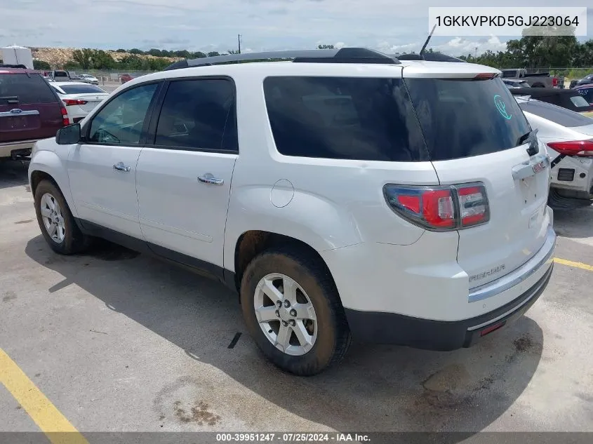 2016 GMC Acadia Sle-2 VIN: 1GKKVPKD5GJ223064 Lot: 39951247