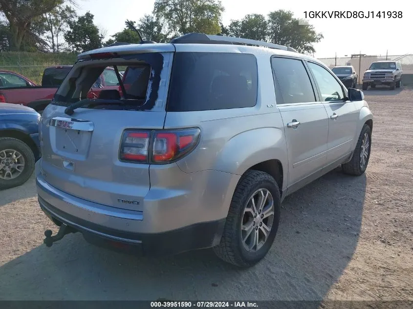 1GKKVRKD8GJ141938 2016 GMC Acadia Slt-1