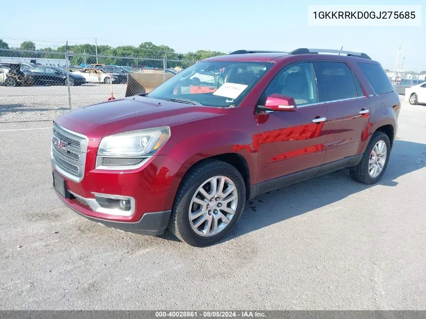 1GKKRRKD0GJ275685 2016 GMC Acadia Slt-1