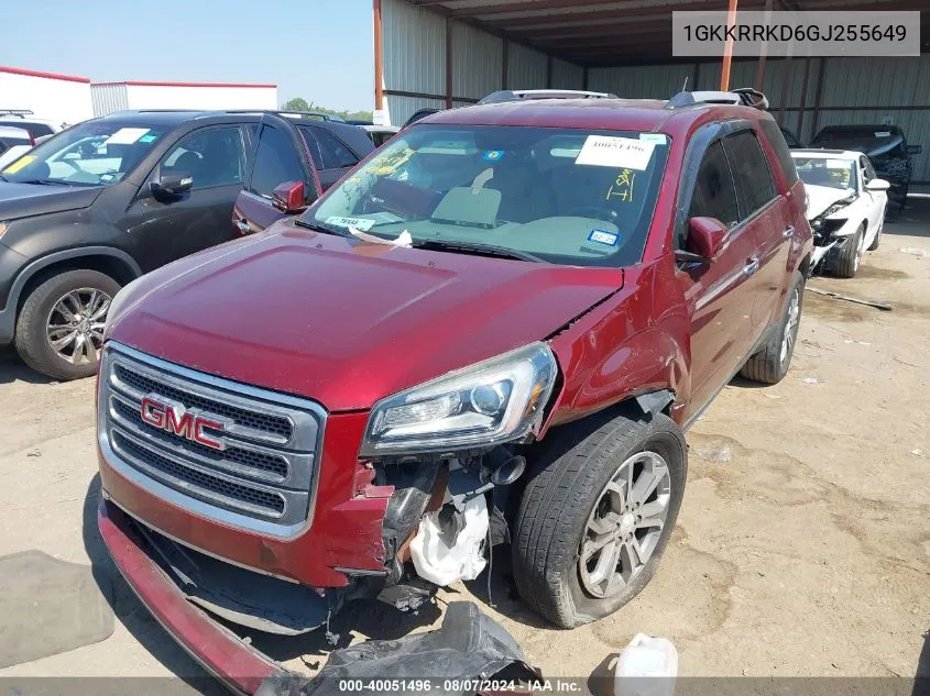 2016 GMC Acadia Slt-1 VIN: 1GKKRRKD6GJ255649 Lot: 40051496