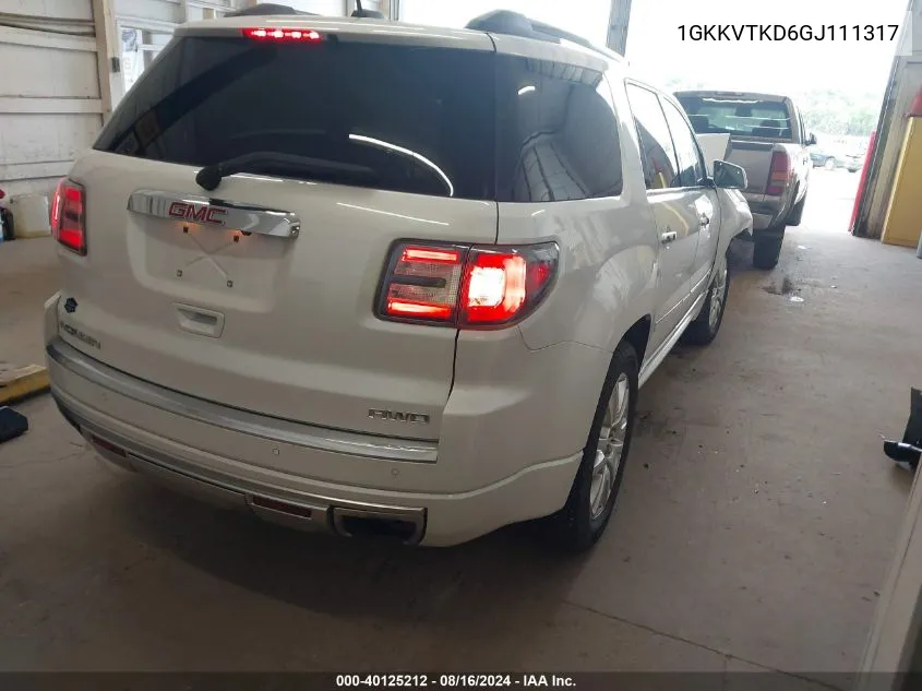 1GKKVTKD6GJ111317 2016 GMC Acadia Denali