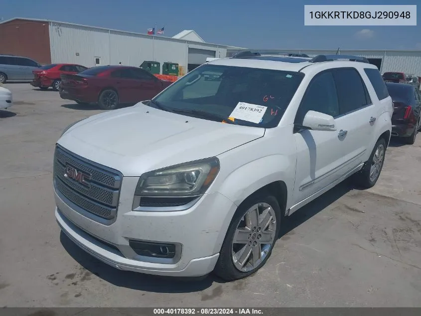 1GKKRTKD8GJ290948 2016 GMC Acadia Denali