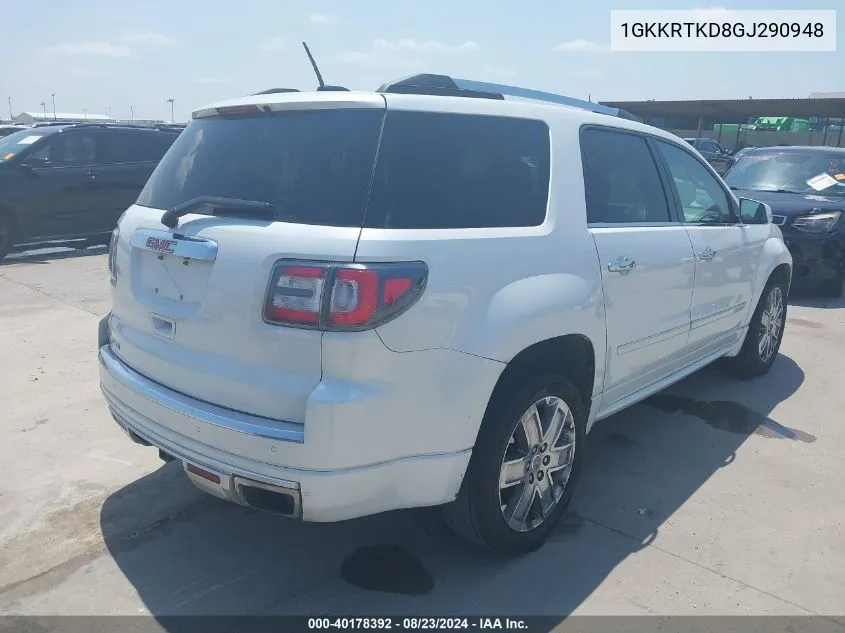 1GKKRTKD8GJ290948 2016 GMC Acadia Denali