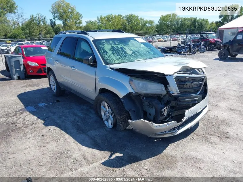 1GKKRPKD6GJ210635 2016 GMC Acadia Sle-2