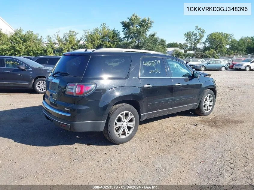 2016 GMC Acadia Slt-1 VIN: 1GKKVRKD3GJ348396 Lot: 40253579