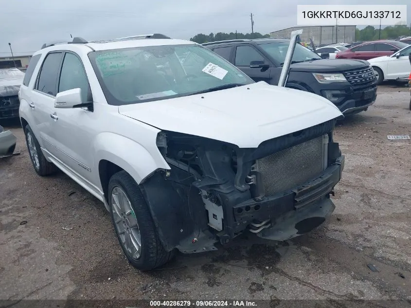 1GKKRTKD6GJ133712 2016 GMC Acadia Denali