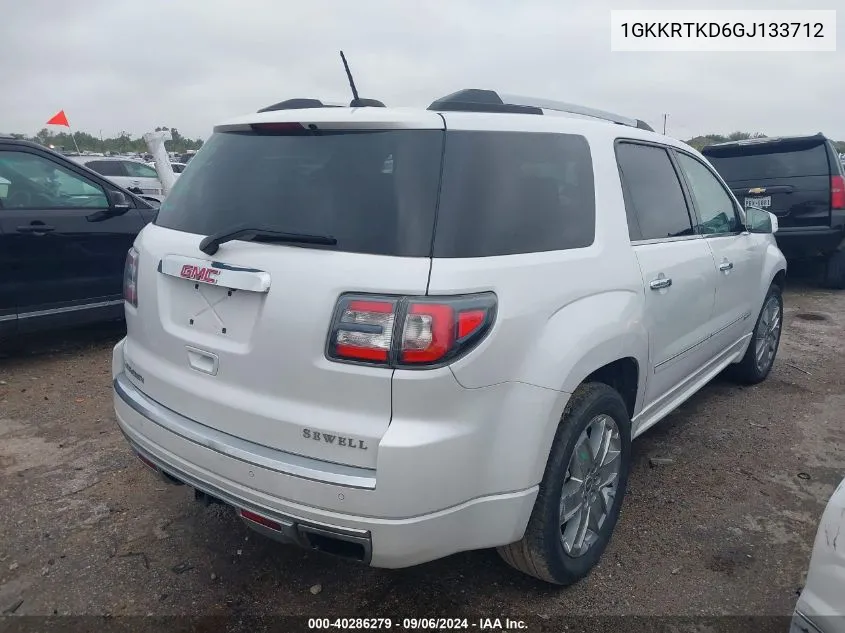 1GKKRTKD6GJ133712 2016 GMC Acadia Denali