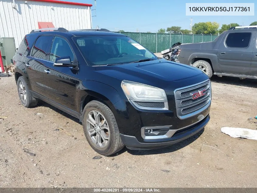 2016 GMC Acadia Slt-1 VIN: 1GKKVRKD5GJ177361 Lot: 40286291