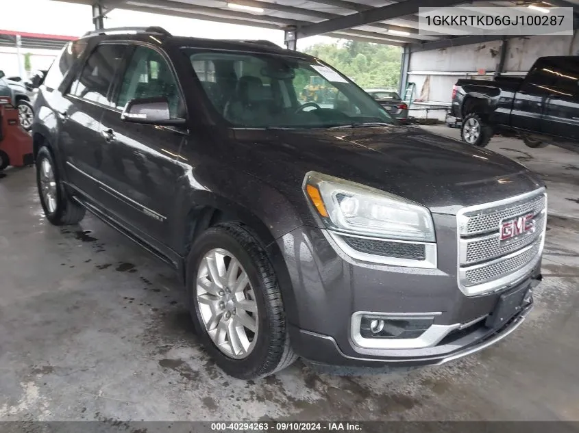 1GKKRTKD6GJ100287 2016 GMC Acadia Denali