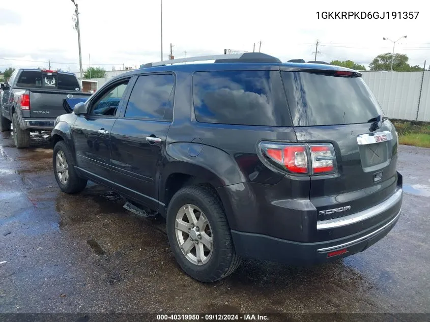 1GKKRPKD6GJ191357 2016 GMC Acadia Sle